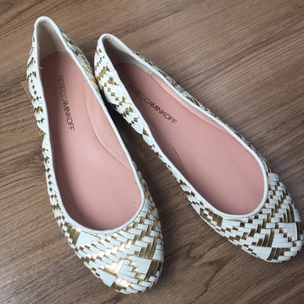 Rebecca Minkoff Uma leather woven ballet flats